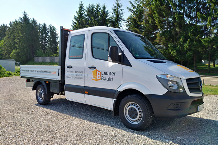 Fahrzeugbeklebung: Sprinter für Launer Bau in Lauchheim von DOWE