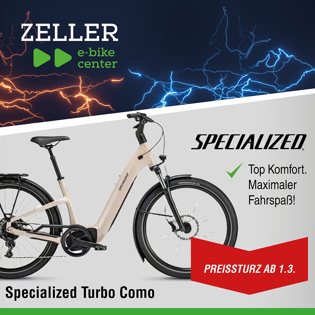 Social Media Post: Zeller E-Bike aus Passau auf Instagram: Auf der Instagram-Kachel wird ein Fahrrad der Marke Specialized beworben.